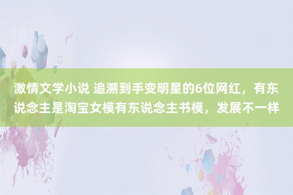 激情文学小说 追溯到手变明星的6位网红，有东说念主是淘宝女模有东说念主书模，发展不一样