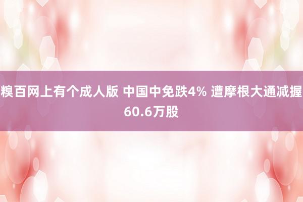 糗百网上有个成人版 中国中免跌4% 遭摩根大通减握60.6万股