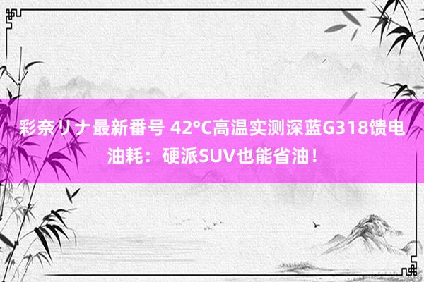 彩奈リナ最新番号 42°C高温实测深蓝G318馈电油耗：硬派SUV也能省油！