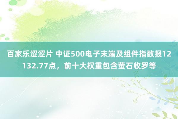 百家乐涩涩片 中证500电子末端及组件指数报12132.77点，前十大权重包含萤石收罗等