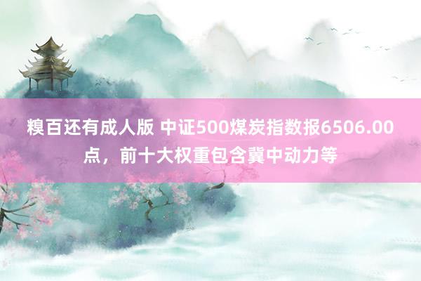 糗百还有成人版 中证500煤炭指数报6506.00点，前十大权重包含冀中动力等