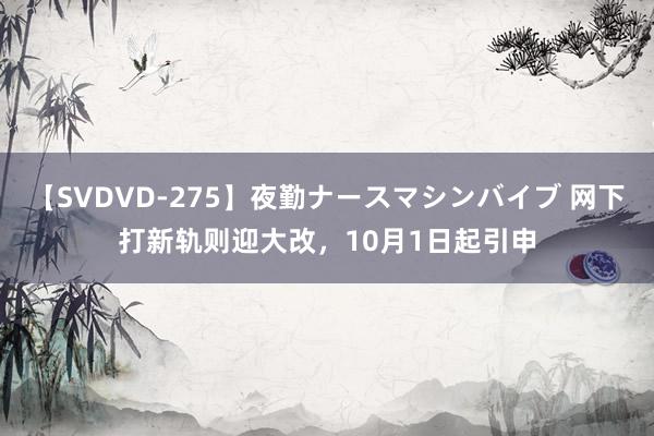 【SVDVD-275】夜勤ナースマシンバイブ 网下打新轨则迎大改，10月1日起引申